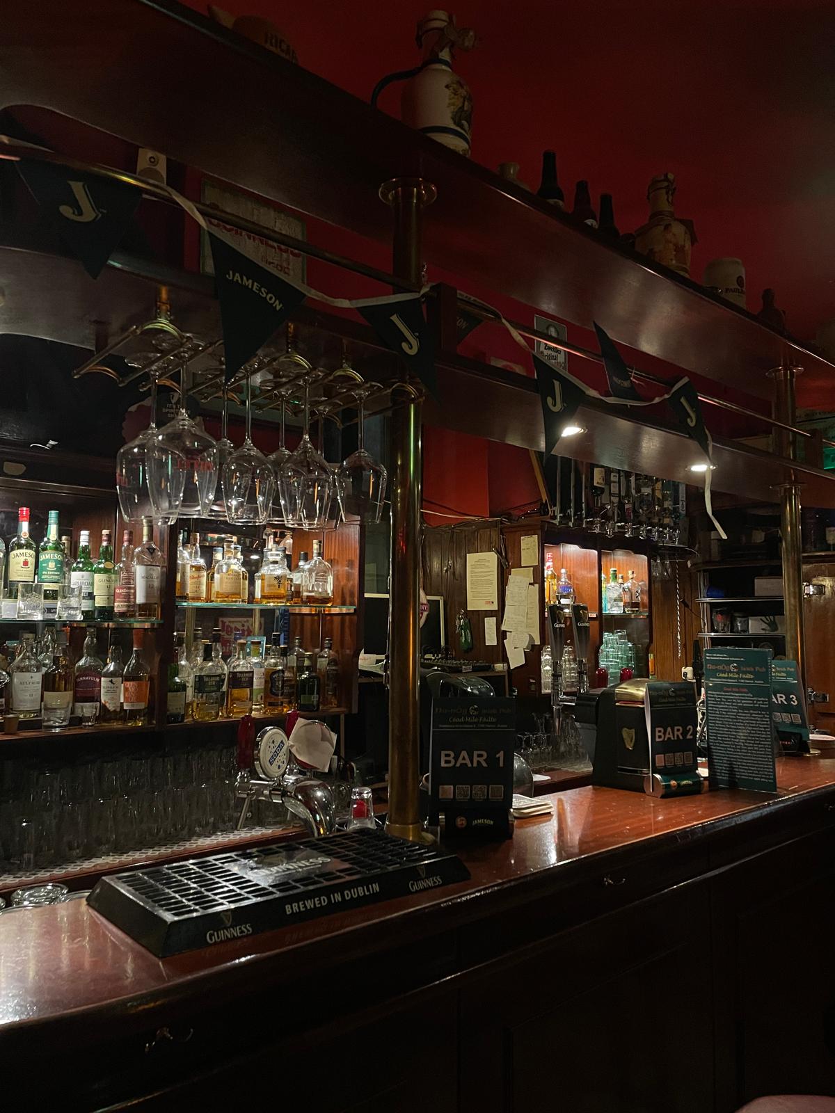 The bar at Na Nog